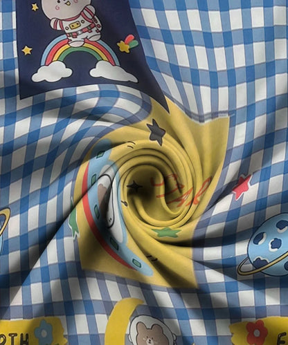 Galactic Bunny Kids Bedsheet With Pillow Covers