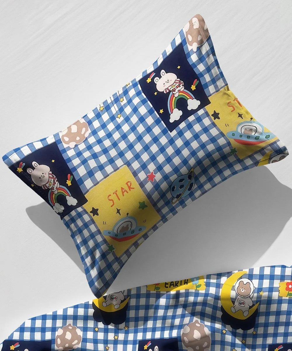 Galactic Bunny Kids Bedsheet With Pillow Covers