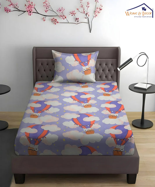 Fly High Kids Flat Bedsheet With Pillow Covers
