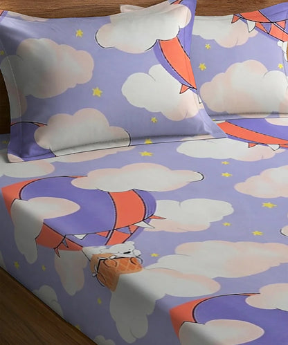 Fly High Kids Flat Bedsheet With Pillow Covers