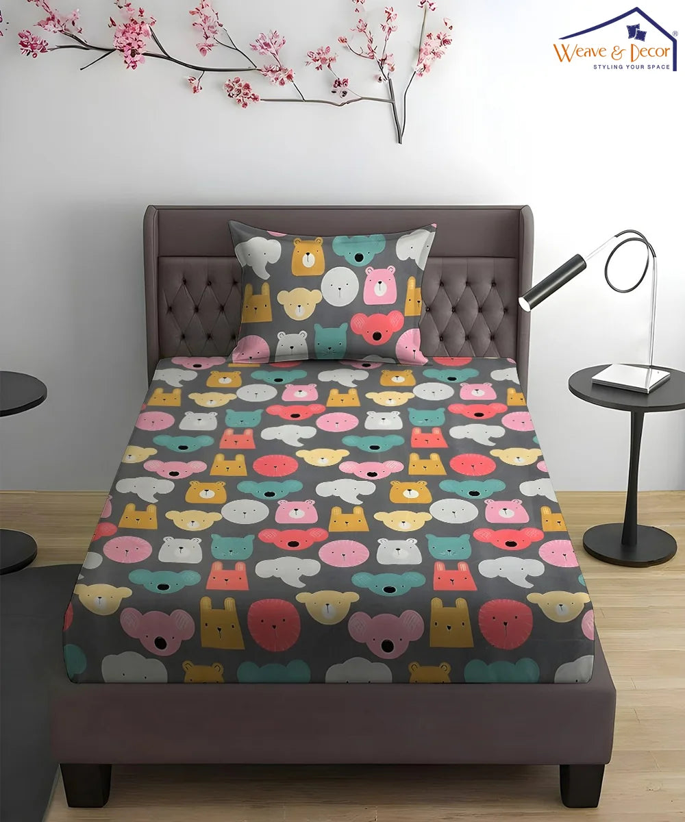 Jungle Book Kids Bedsheet With Pillow Covers