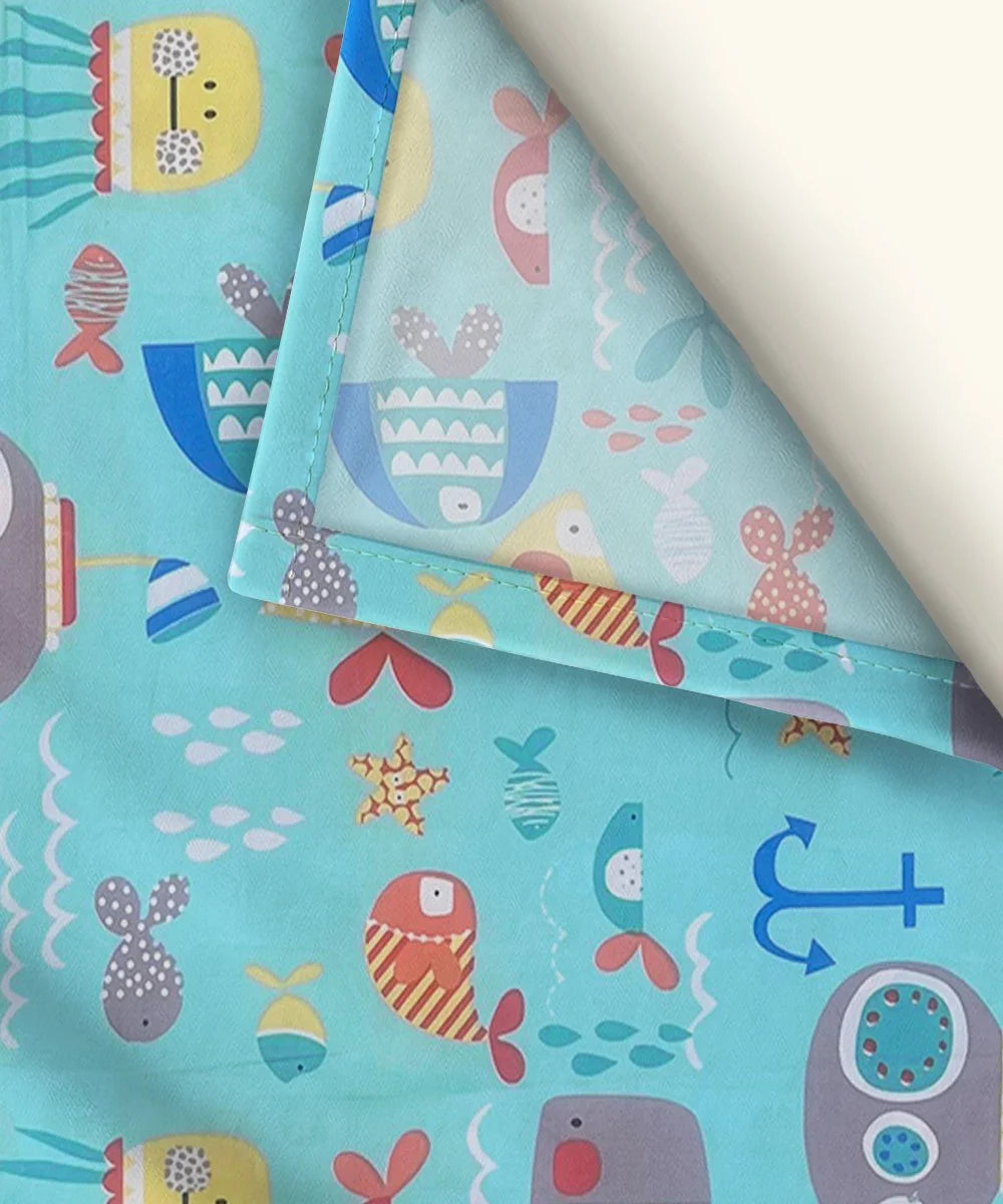 Life in Sea Kids Flat Bedsheet With Pillow Covers