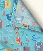 Life in Sea Kids Flat Bedsheet With Pillow Covers