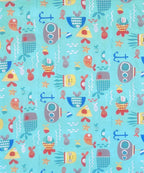 Life in Sea Kids Flat Bedsheet With Pillow Covers