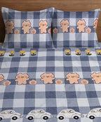Cute Kids Kids Flat Bedsheet With Pillow Covers
