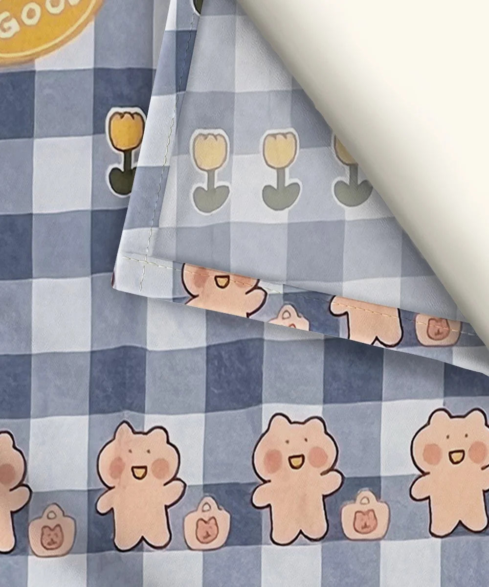 Cute Kids Kids Flat Bedsheet With Pillow Covers