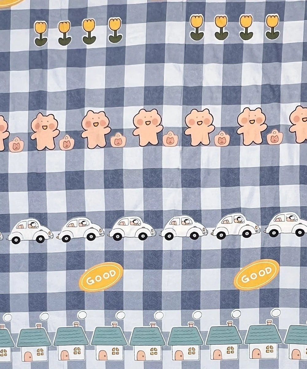 Cute Kids Kids Flat Bedsheet With Pillow Covers