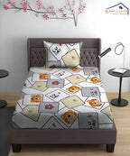 Little Cub Kids Flat Bedsheet With Pillow Covers