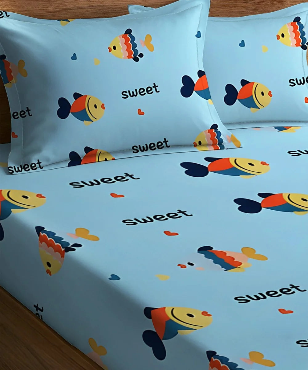 Finding Nimo Kids Flat Bedsheet With Pillow Covers