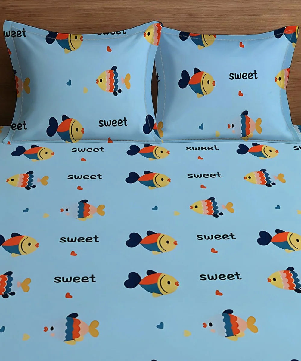 Finding Nimo Kids Flat Bedsheet With Pillow Covers