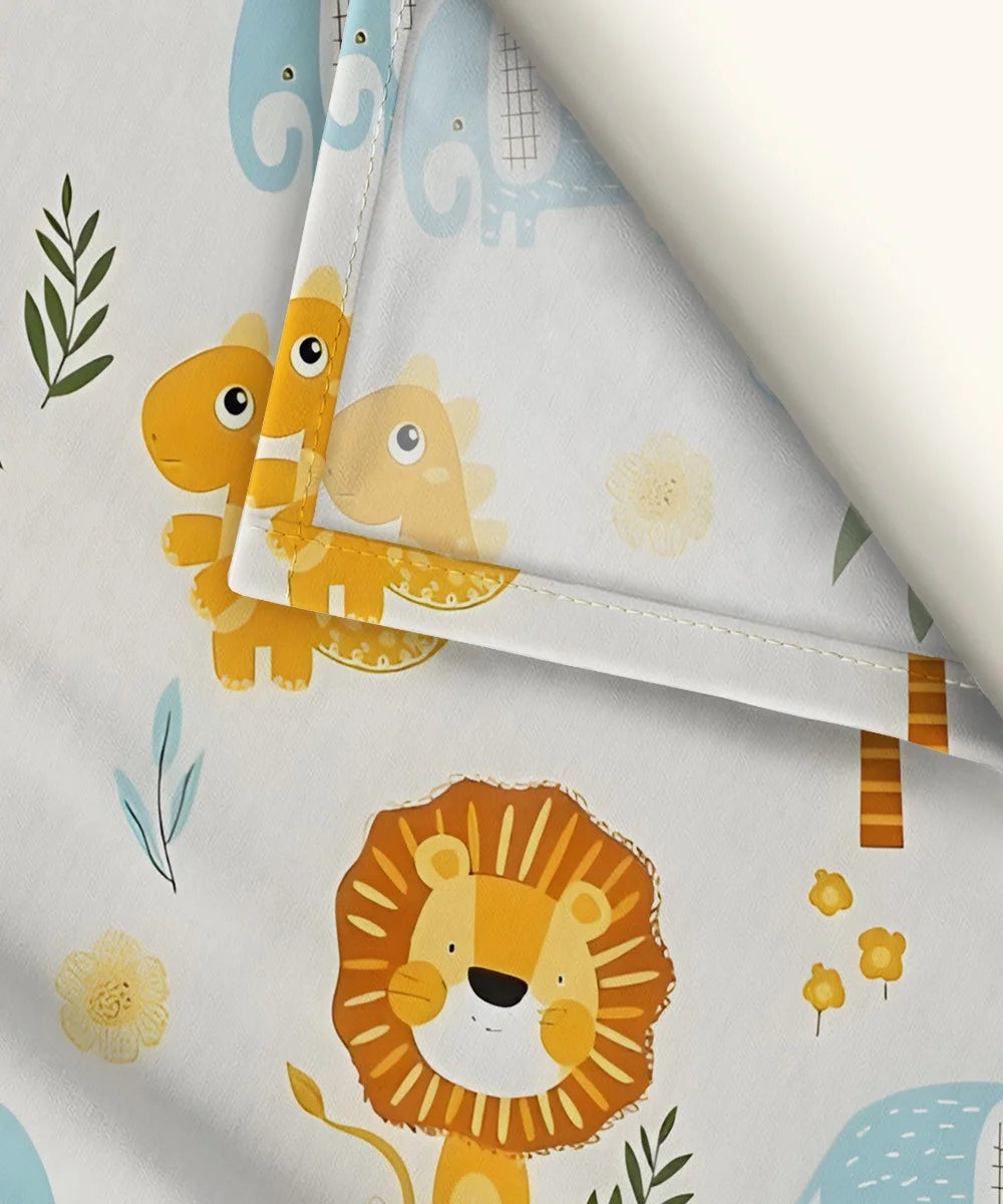Wild Adventures Kids Flat Bedsheet With Pillow Covers