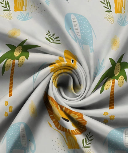 Wild Adventures Kids Flat Bedsheet With Pillow Covers