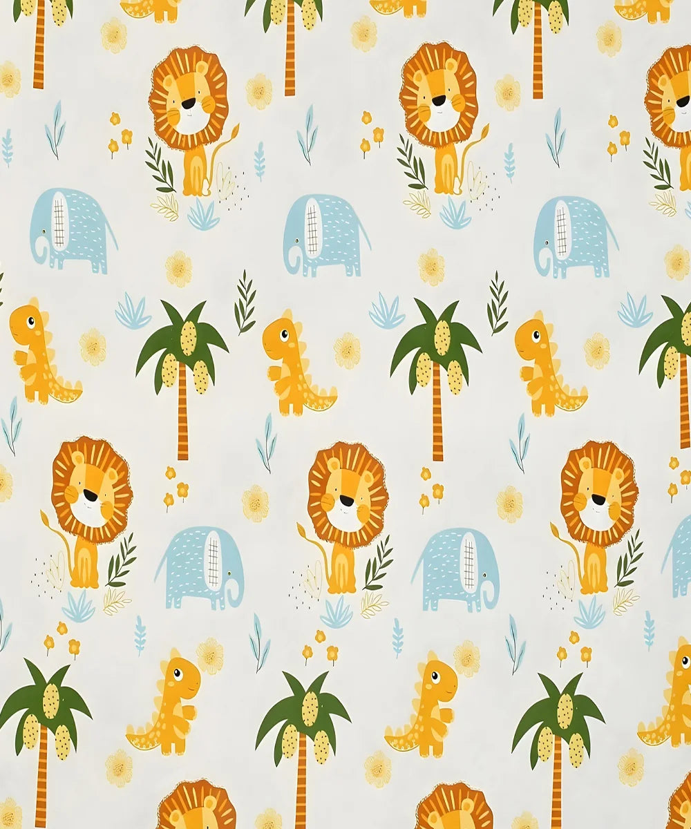 Wild Adventures Kids Flat Bedsheet With Pillow Covers