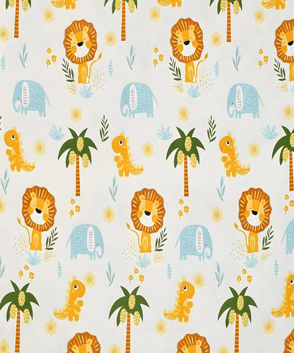 Wild Adventures Kids Flat Bedsheet With Pillow Covers