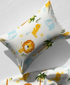 Wild Adventures Kids Flat Bedsheet With Pillow Covers
