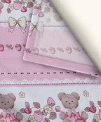 Teddy Blossom Kids Flat Bedsheet With Pillow Covers