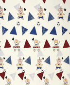 Teddy Football Kids Flat Bedsheet With Pillow Covers