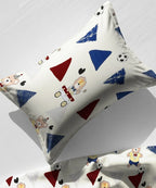 Teddy Football Kids Flat Bedsheet With Pillow Covers