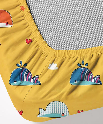 Little Ocean Buddies Kids Flat Bedsheet With Pillow Covers