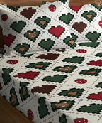 Retro Heartland Kids Flat Bedsheet With Pillow Covers