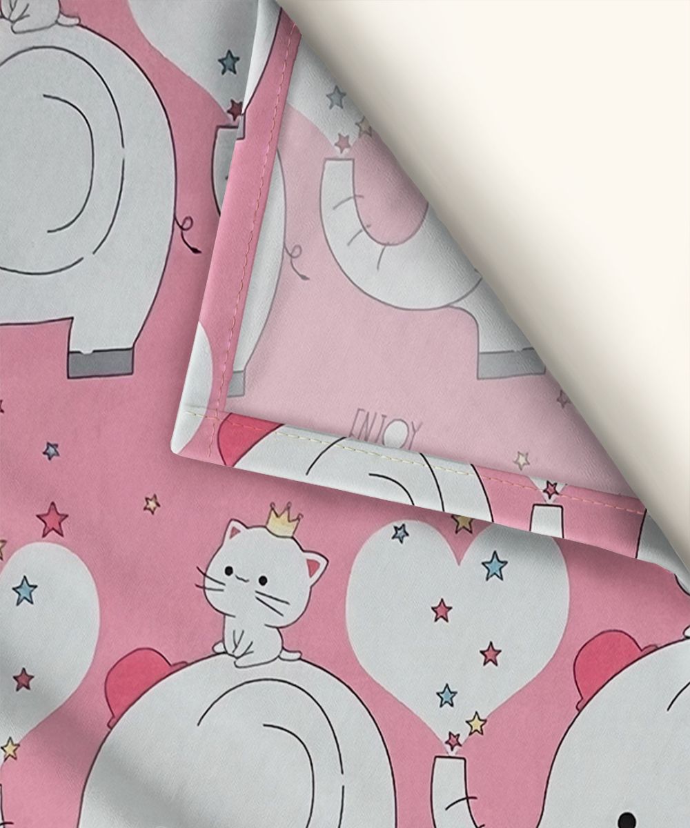 Pink Parade Dreams Kids Flat Bedsheet With Pillow Covers