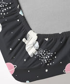 Galactic Dreams  Kids Flat Bedsheet With Pillow Covers