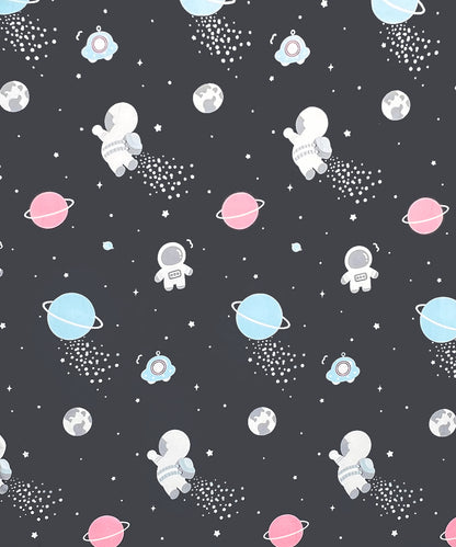 Galactic Dreams  Kids Flat Bedsheet With Pillow Covers
