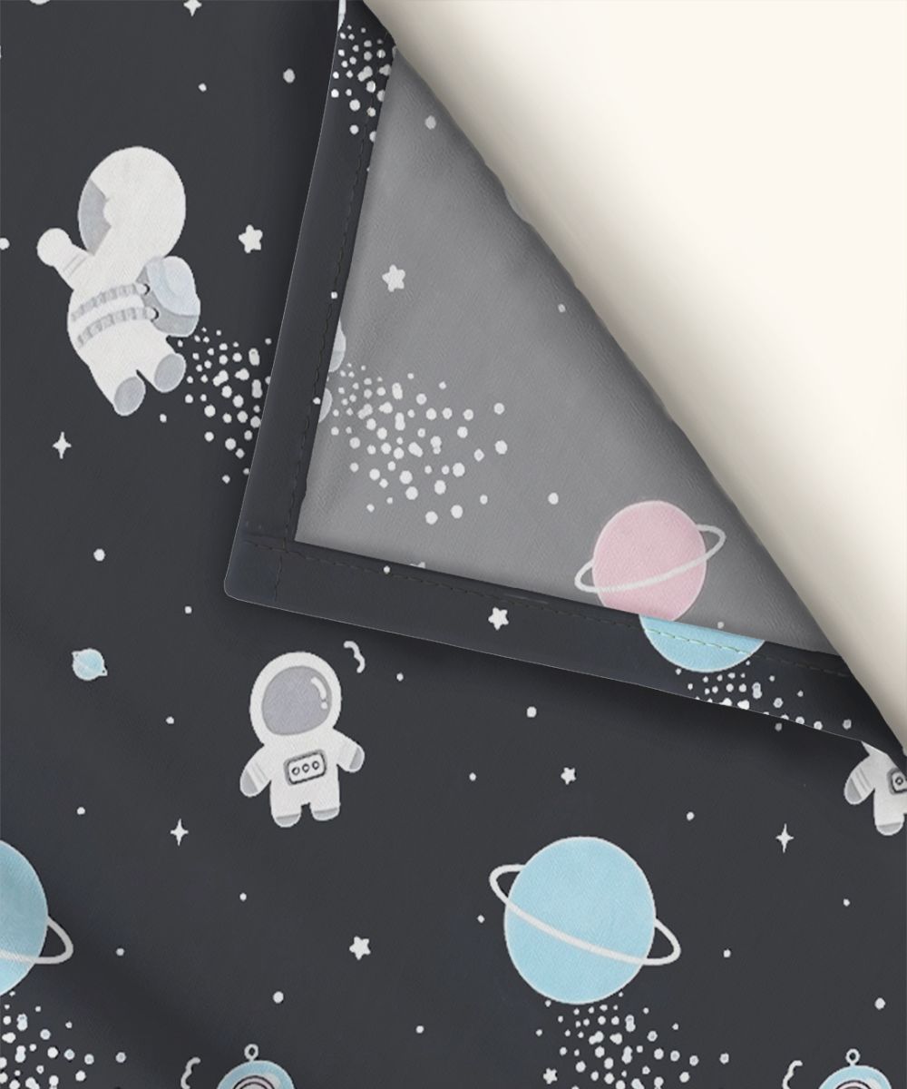 Galactic Dreams  Kids Flat Bedsheet With Pillow Covers