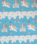 Unicorn Dreamland Sky Kids Flat Bedsheet With Pillow Covers