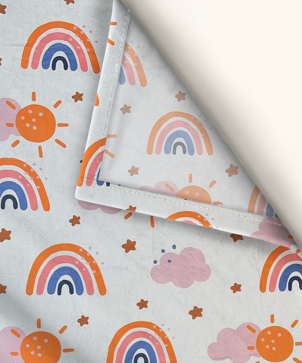Rainbow Sunshine Dream Kids Bedsheet With Pillow Covers