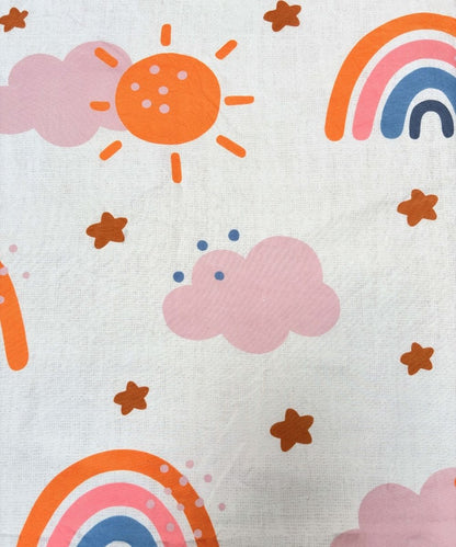 Rainbow Sunshine Dream Kids Bedsheet With Pillow Covers