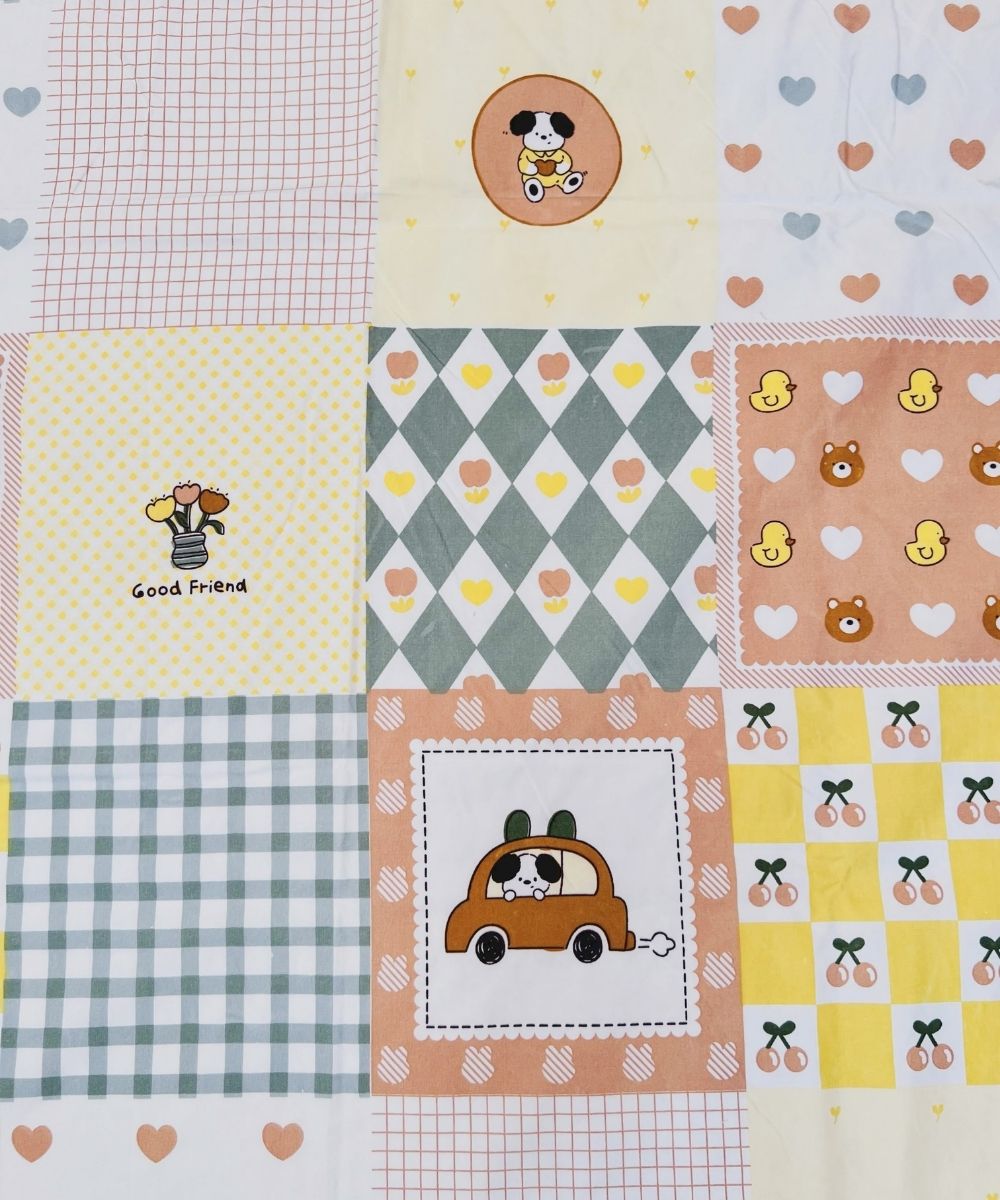 Sweet Bear Dreams Kids Bedsheet With Pillow Covers