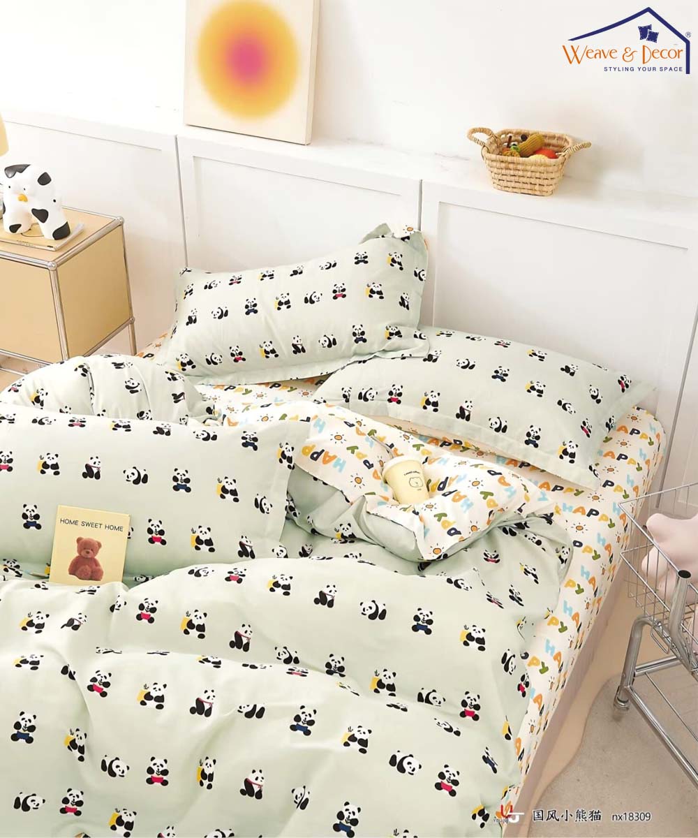 Sweet Bear Dreams Kids Bedsheet With Pillow Covers