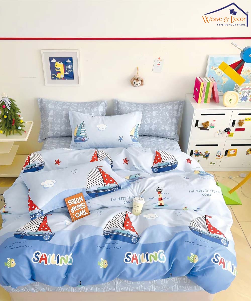 Sweet Bear Dreams Kids Bedsheet With Pillow Covers