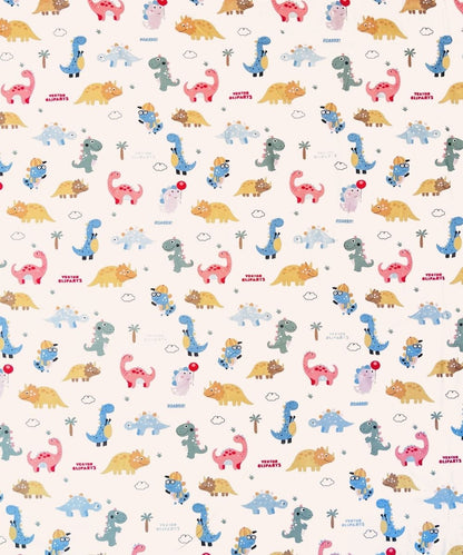 Jurassic Fun Kids Bedsheet With Pillow Covers