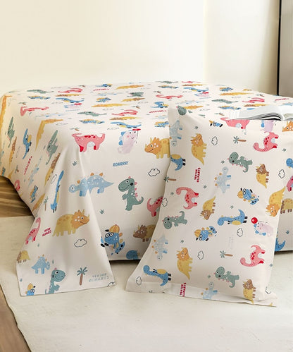 Jurassic Fun Kids Bedsheet With Pillow Covers