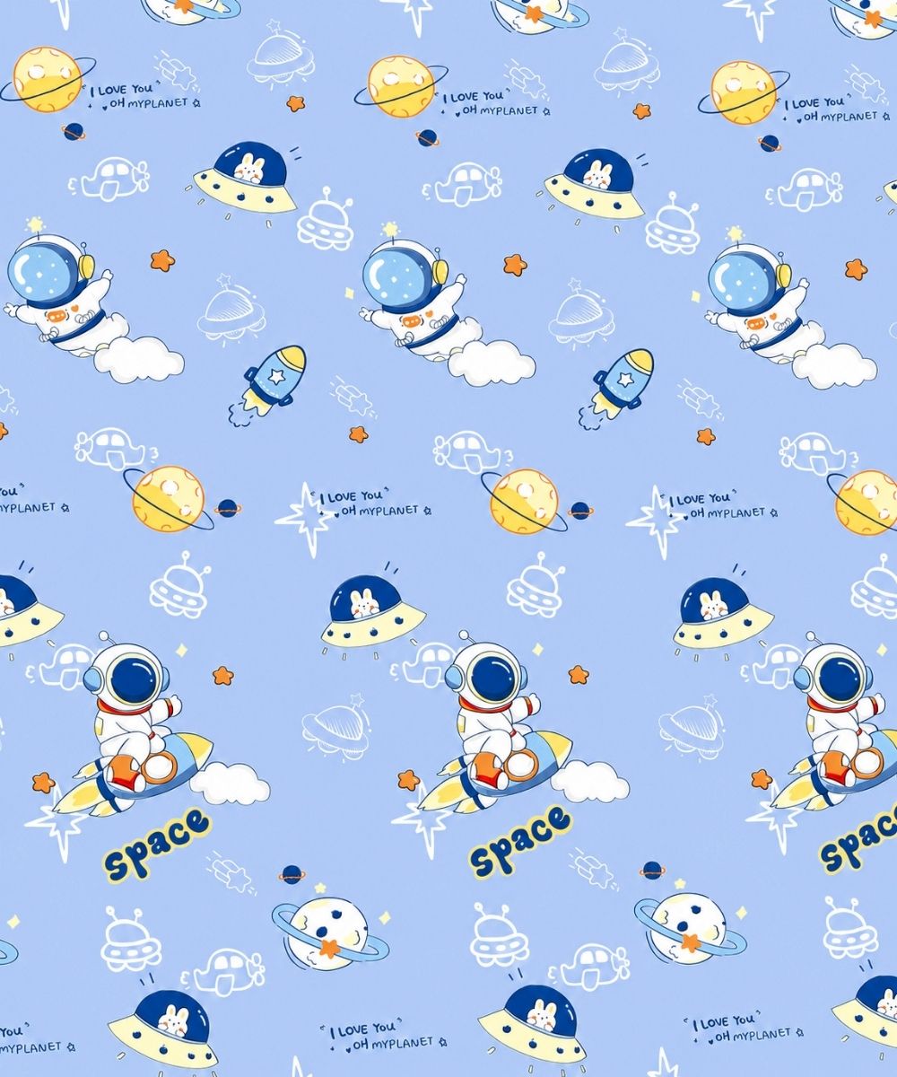 Galaxy Adventure Kids Bedsheet With Pillow Covers