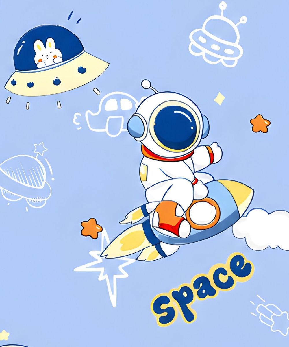 Galaxy Adventure Kids Bedsheet With Pillow Covers