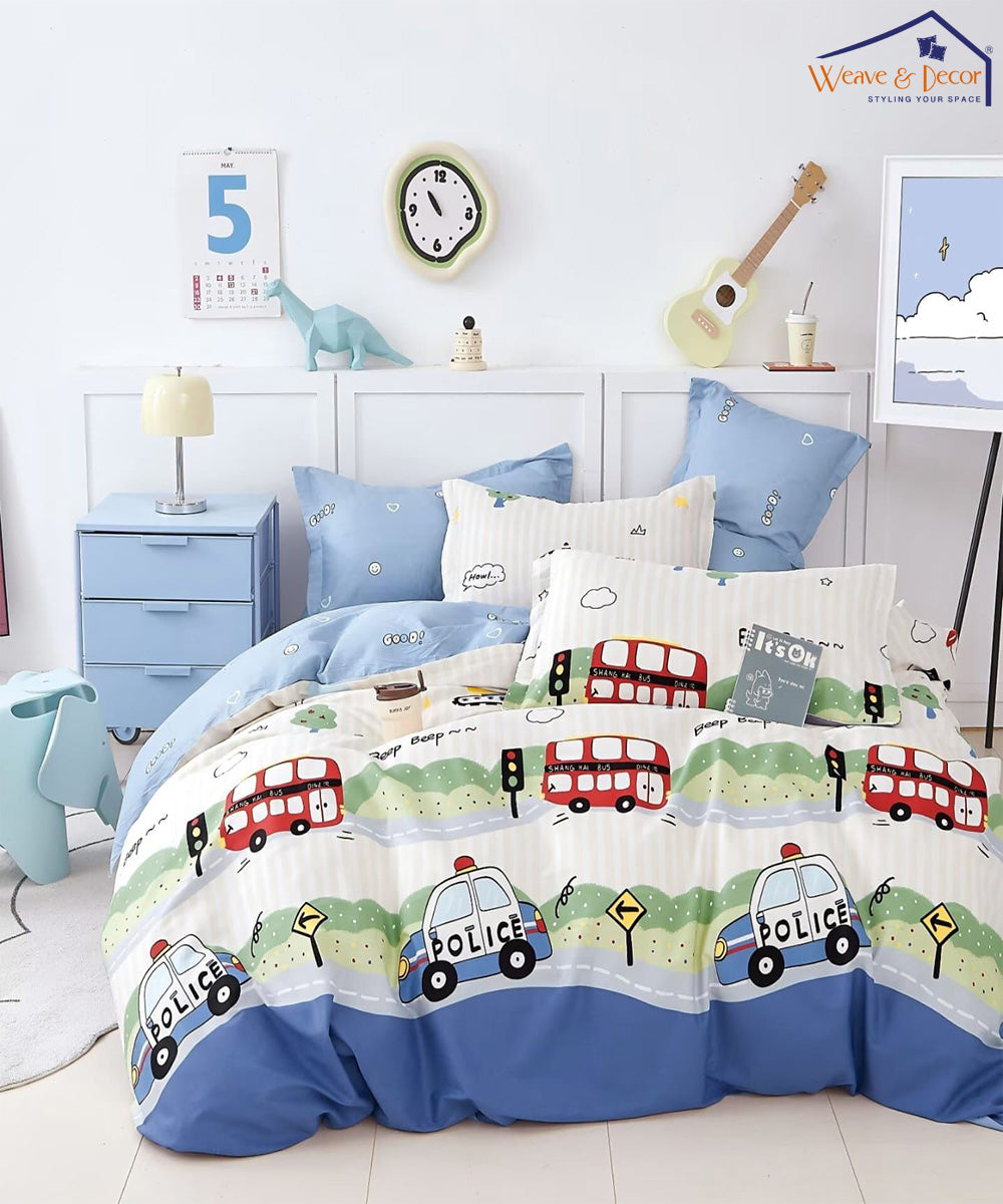 Sweet Bear Dreams Kids Bedsheet With Pillow Covers