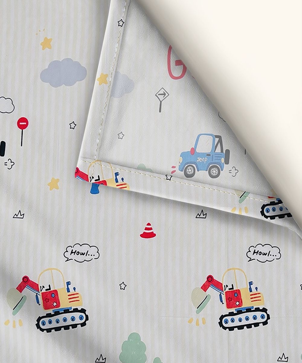 City Ride Kids Bedsheet With Pillow Covers