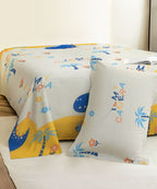 Fun With Dino Kids Flat Bedsheet With Pillow Covers