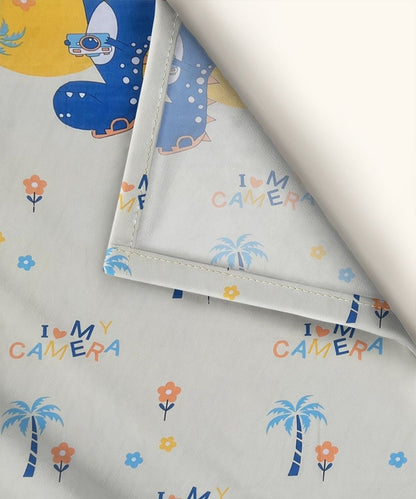 Fun With Dino Kids Flat Bedsheet With Pillow Covers