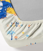 Fun With Dino Kids Flat Bedsheet With Pillow Covers