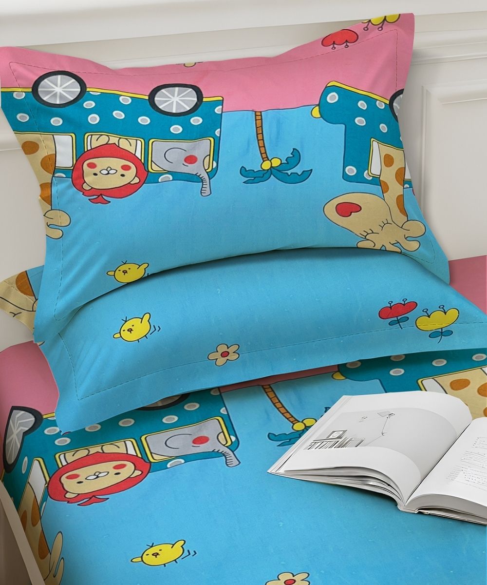 Safari Adventure Kids Kids Bedsheet With Pillow Covers