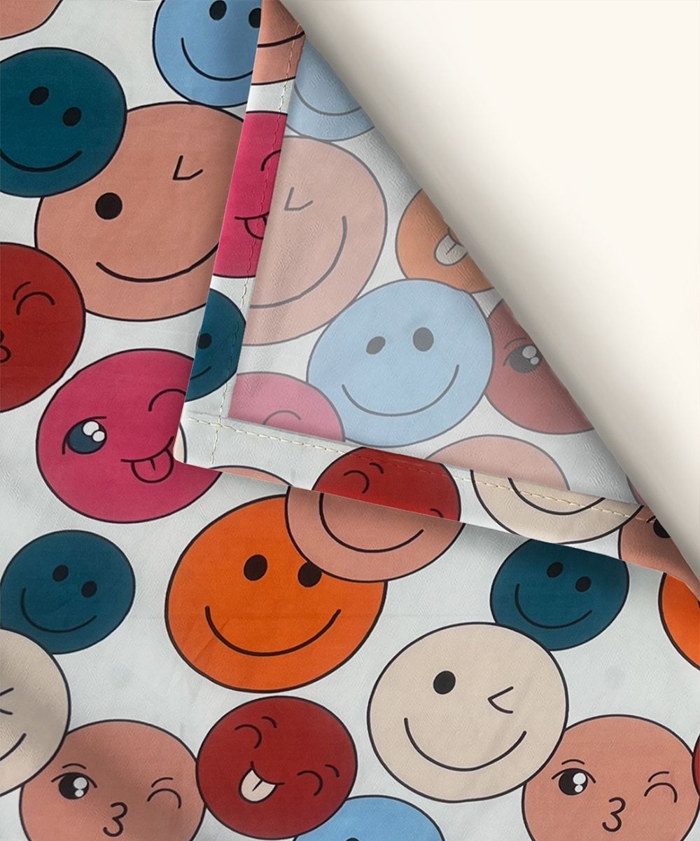 Cute Smiley Kids Bedsheet With Pillow Covers