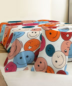 Cute Smiley Kids Bedsheet With Pillow Covers