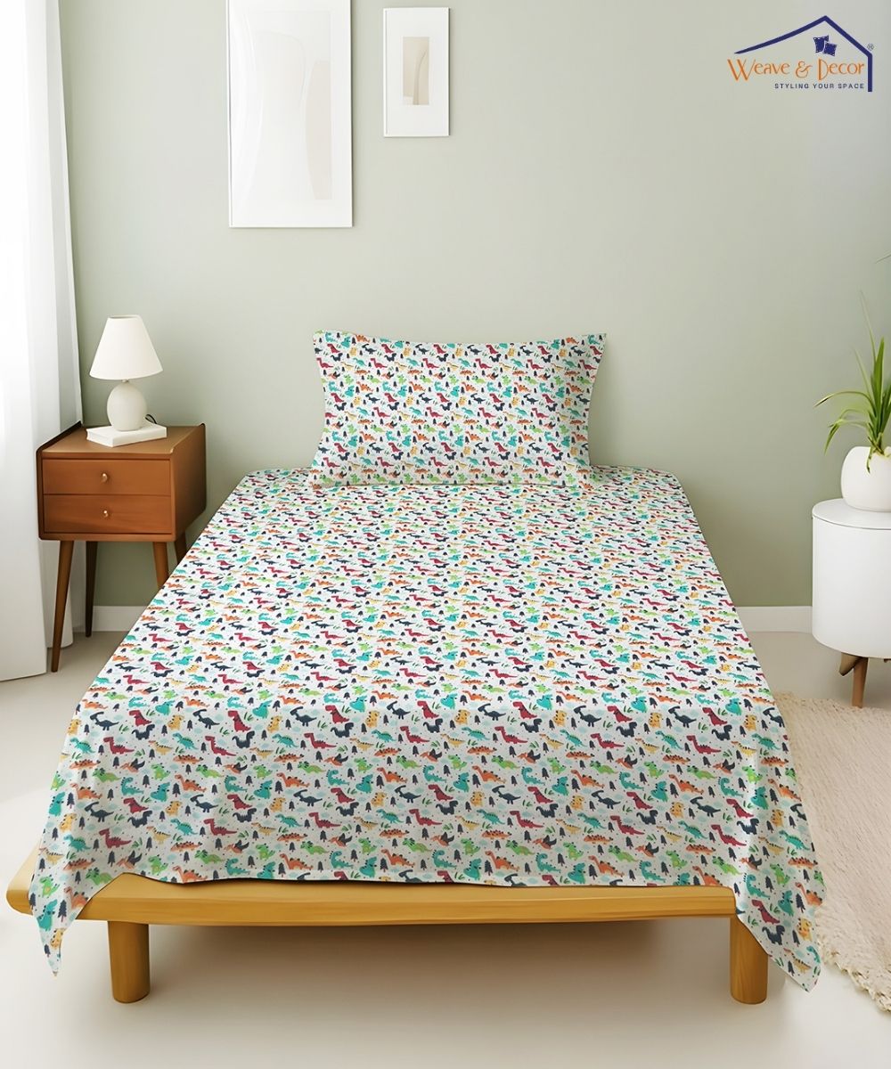 The Good Dinosaur Kids Bedsheet With Pillow Covers