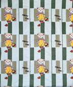 Bouncy Bear Kids Bedsheet With Pillow Covers