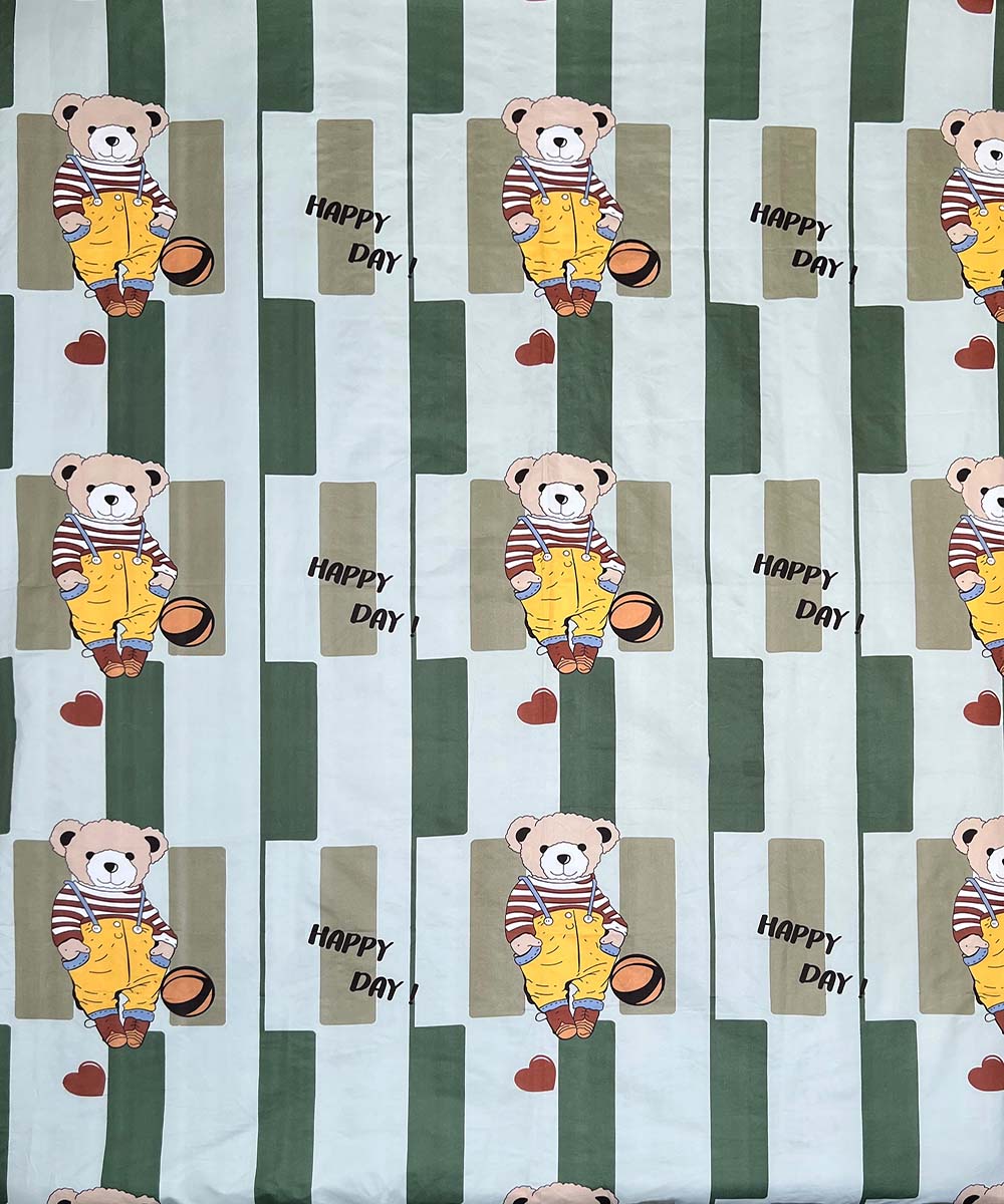 Bouncy Bear Kids Bedsheet With Pillow Covers