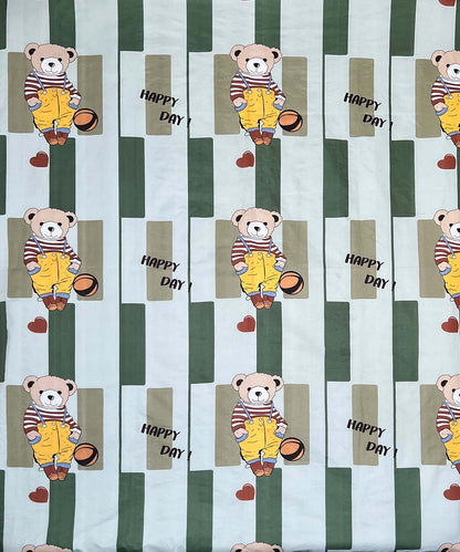 Bouncy Bear Kids Bedsheet With Pillow Covers